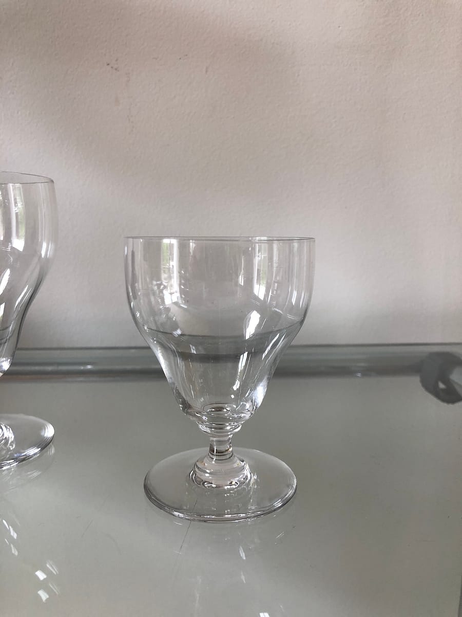 Set of crystal bâle baccarat glasses