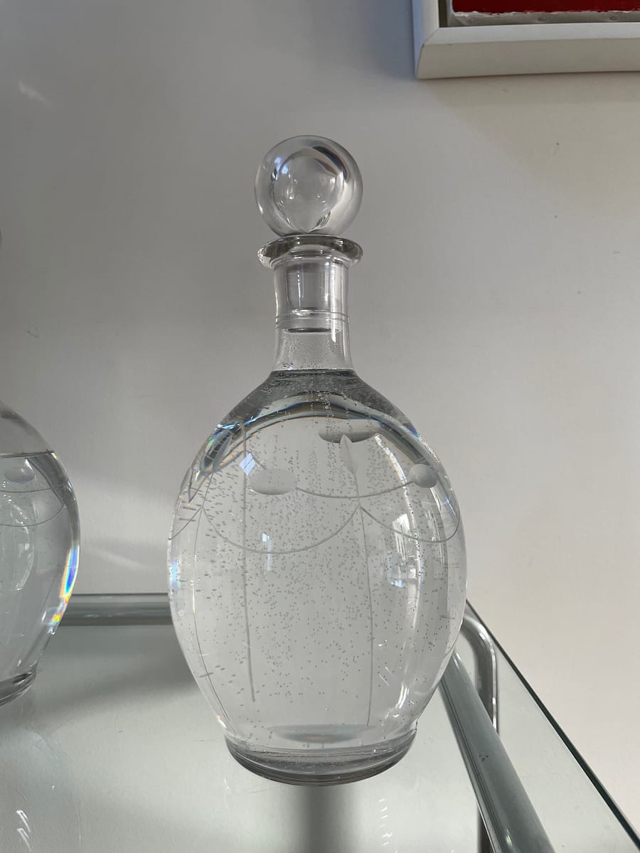 n°163 1930 Art Deco wine and water carafe