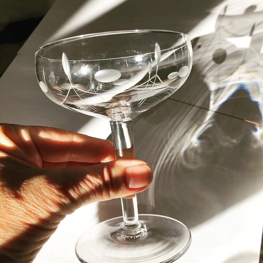 1 ensemble coupes a champagne cristal art deco fraçais
