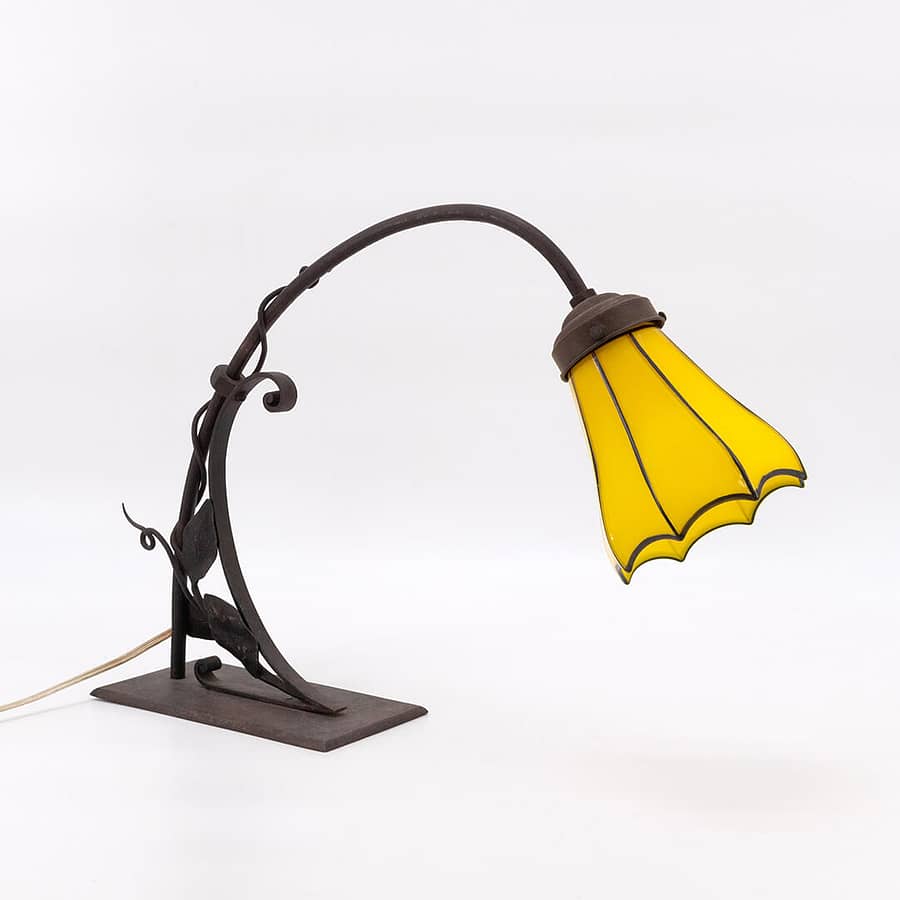 lampe fer forge art nouveau loetz