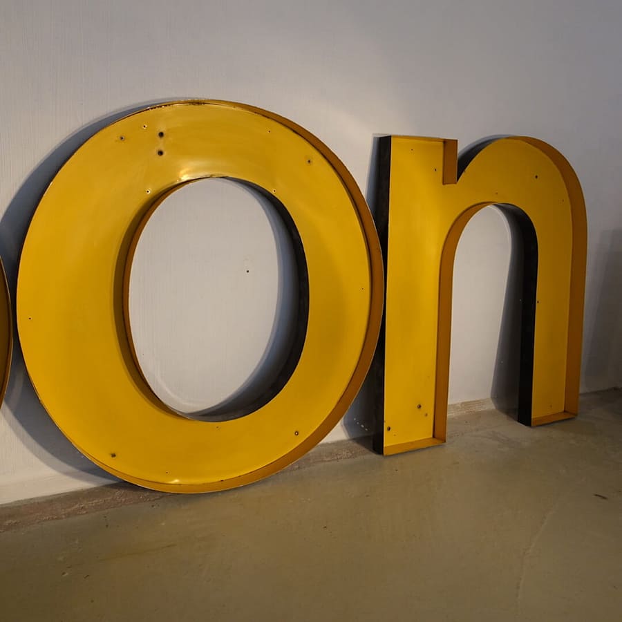 ON vintage industrial letters XXL