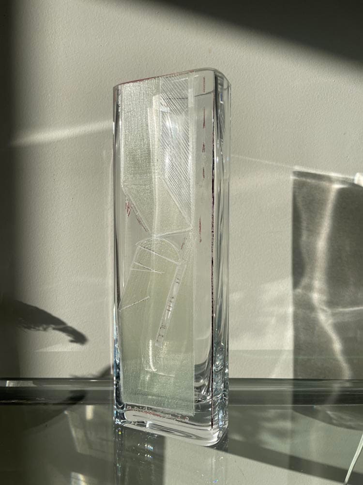 2 vase riecke la coupole 1942 cristal