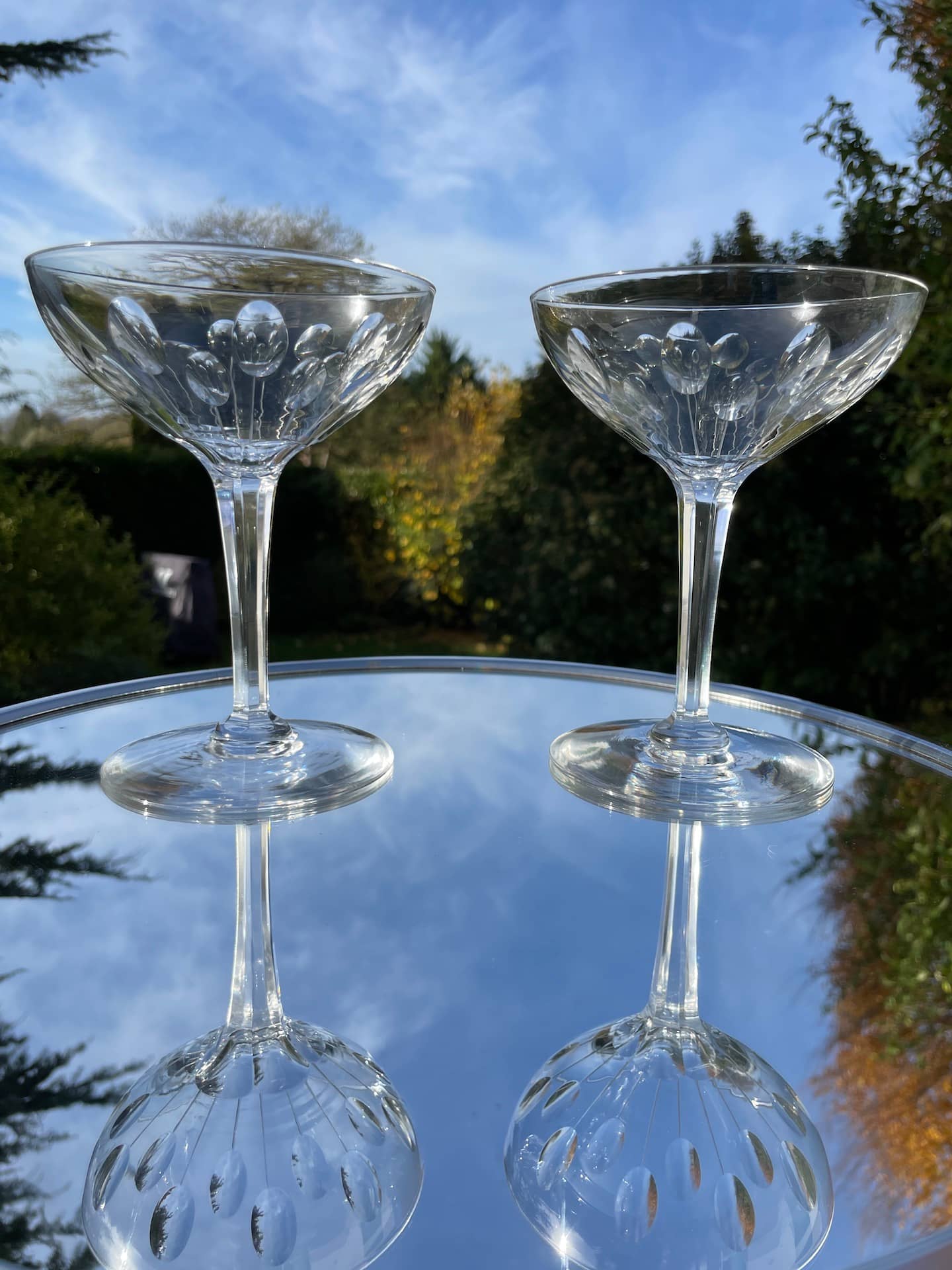 crystal champagne glass baccarat 1930 b