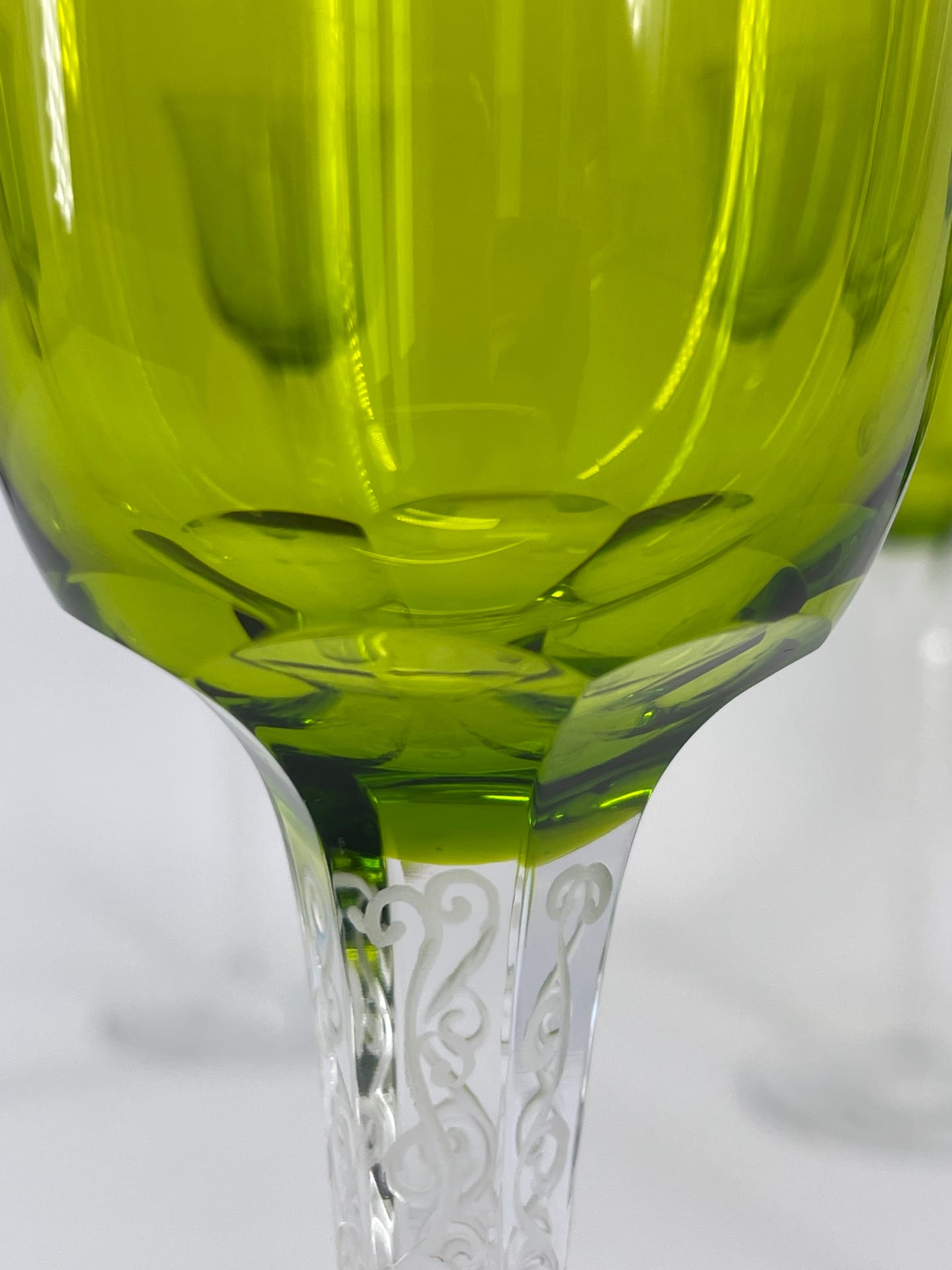 2 1 6 verres roemer Lalique Treves cristal