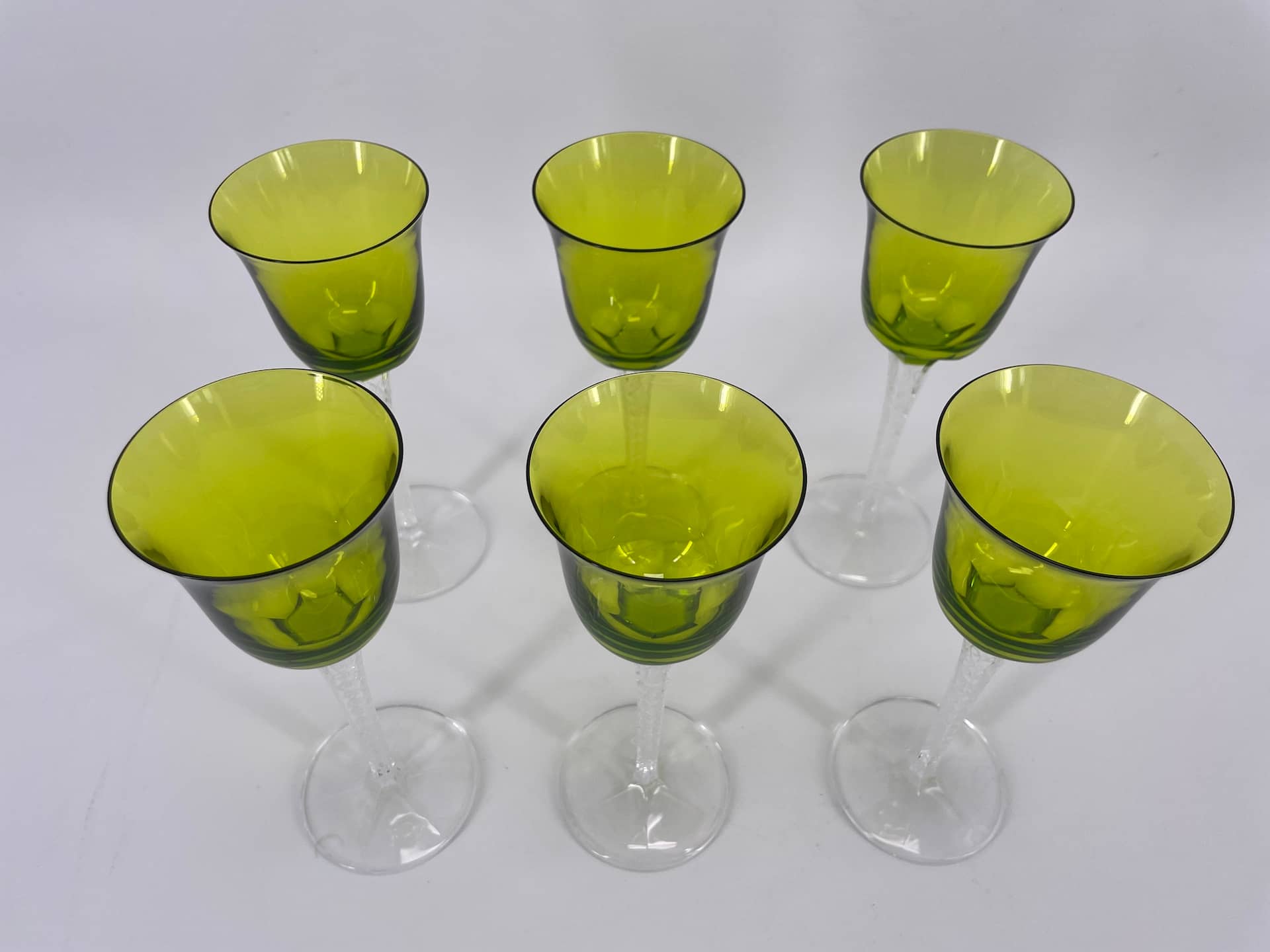 2 6 crystal glasses roemer Lalique Treves 1955