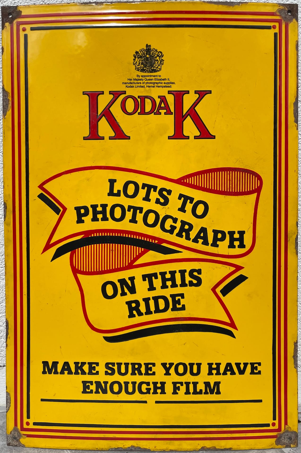Kodak plaque émaillée