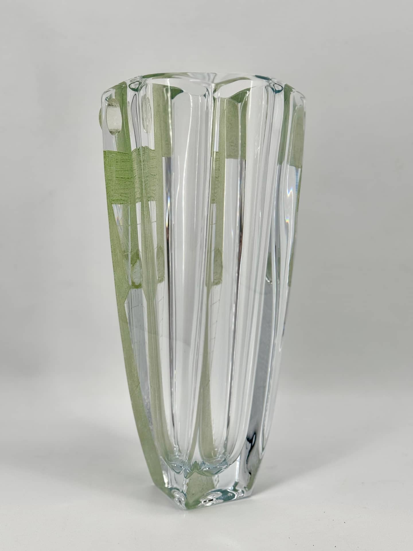 riecke vase cristal vert 1959 la coupole