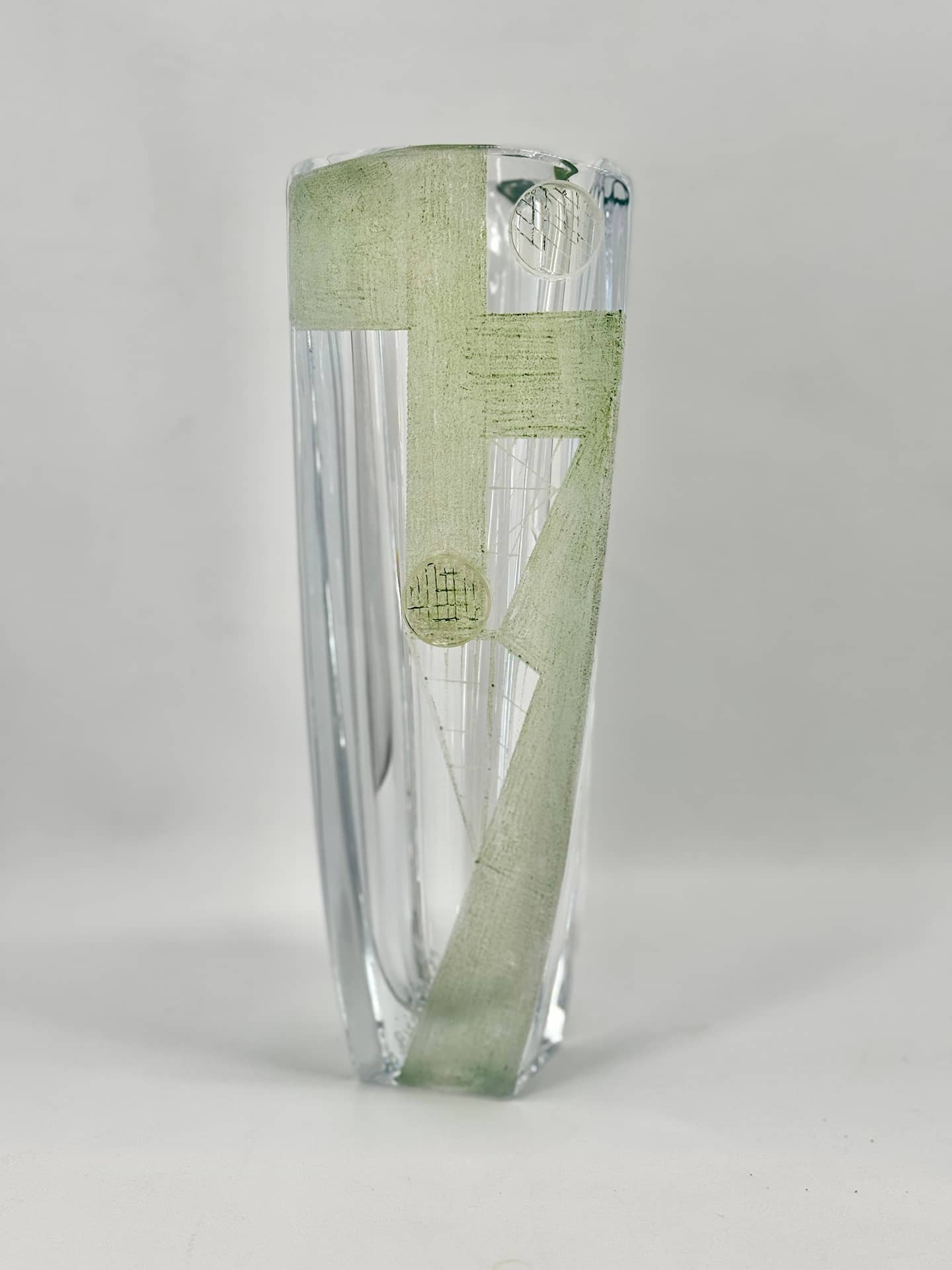 riecke vase cristal vert 1959