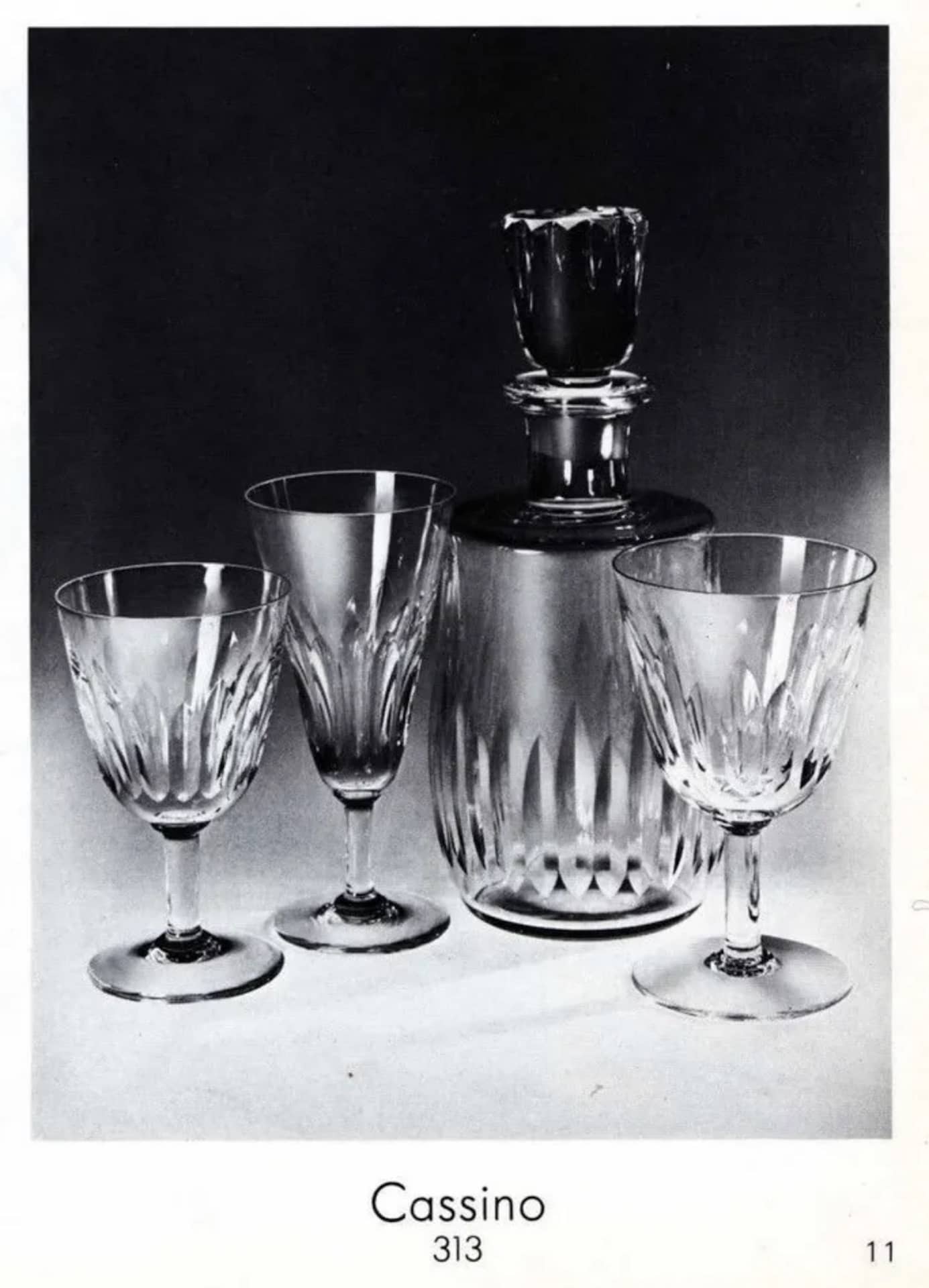 3 service verres baccarat anciens cristal