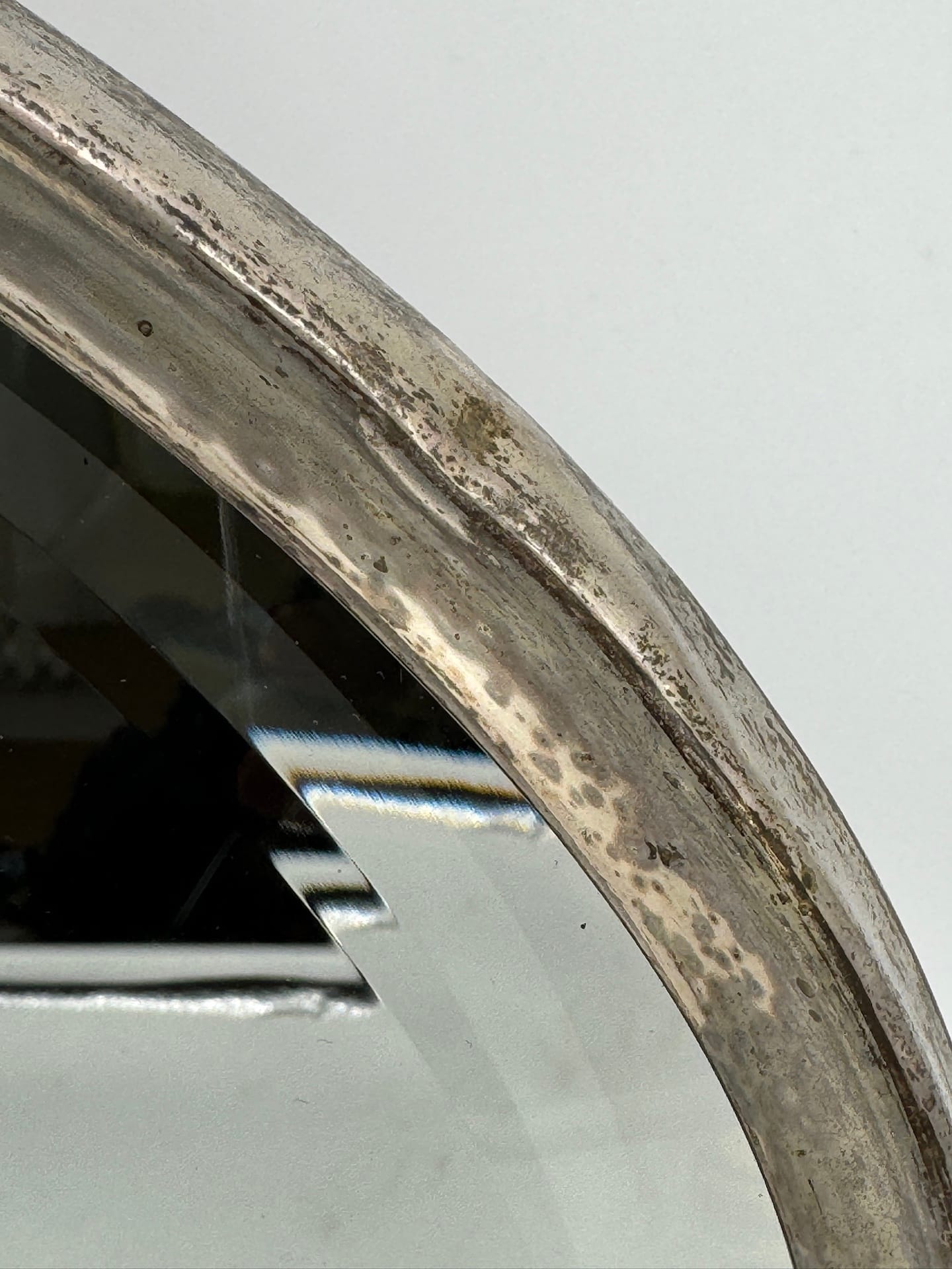 6 miroir biseauté ancien ovale horizontal