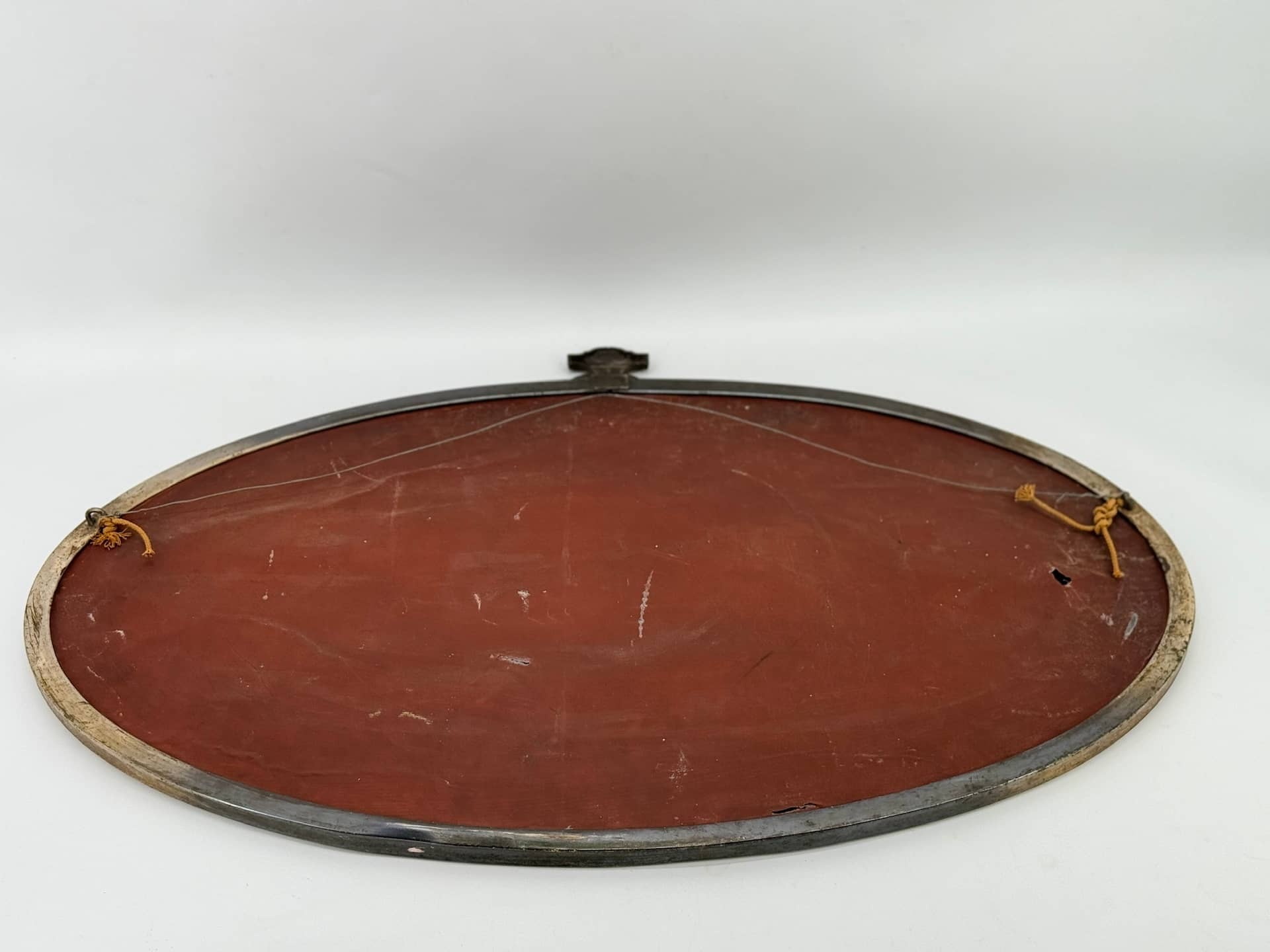 8 miroir biseauté ancien ovale horizontal