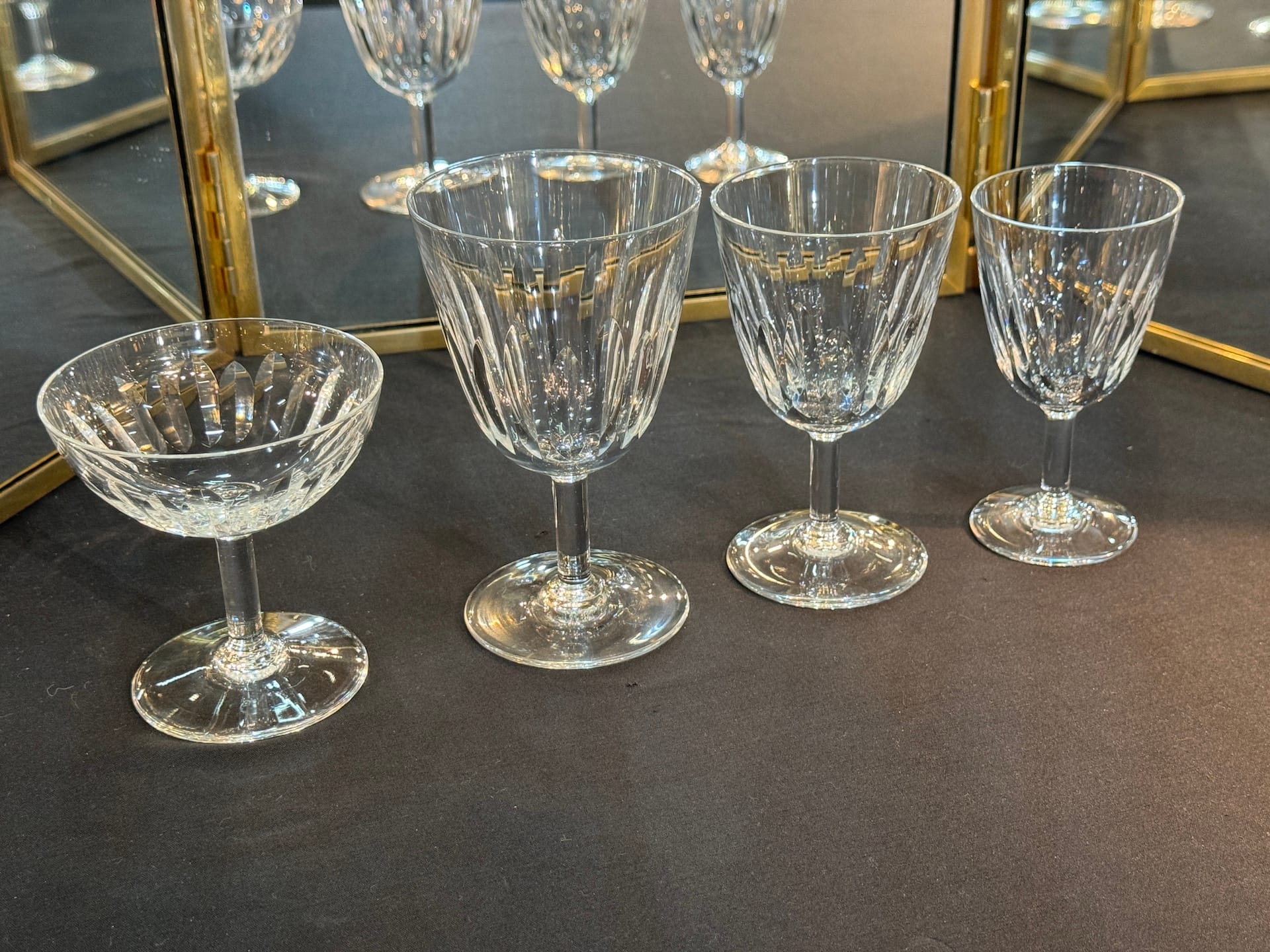 verres baccarat anciens cristal 1950